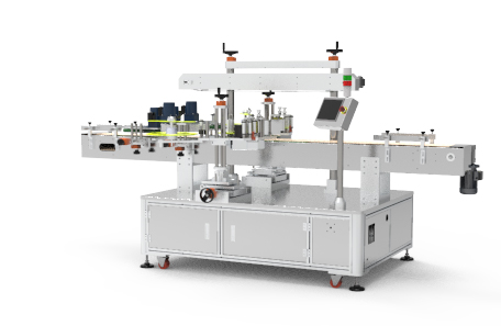 蜂蜜瓶双面不干胶贴标机