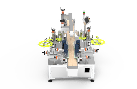 蜂蜜瓶双面不干胶贴标机