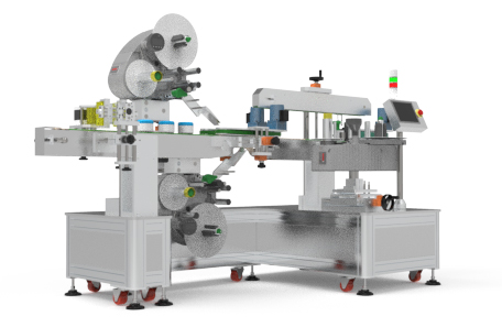 翻盖盒子上下面不干胶贴标机 翻盖盒子上下面不干胶贴标机