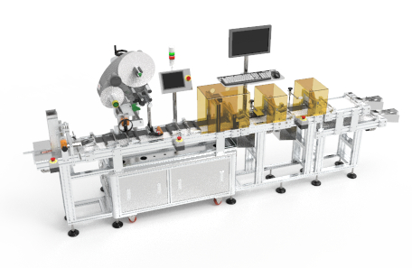 异形盒分页不干胶贴标机